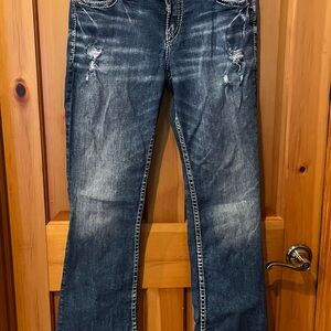 Silver Jeans Dark Blue Flare Jeans Suki